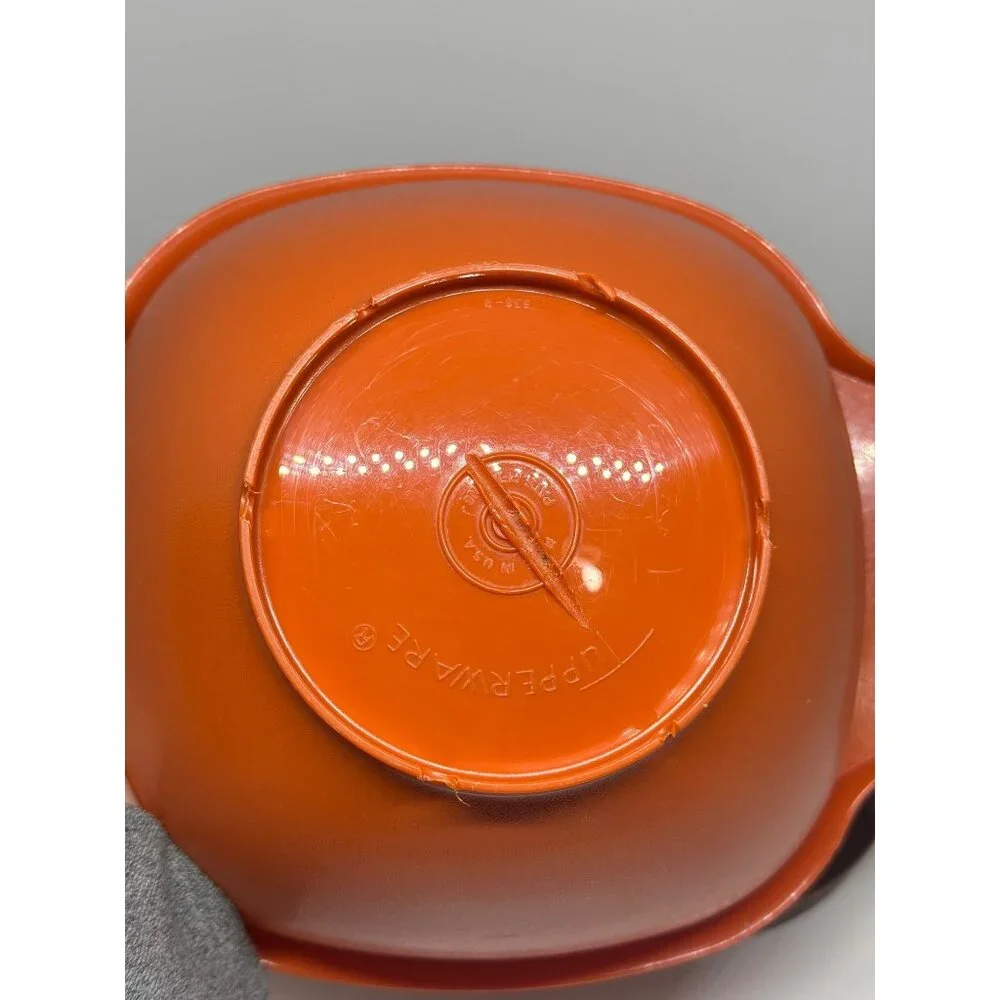 VTG Tupperware Stackable Bowls With Handles In Green Orange & Brown READ Decor‎